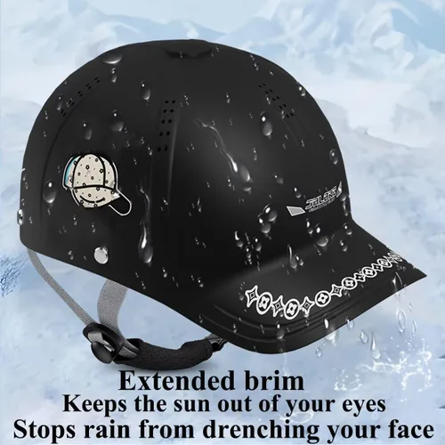 Vista 4 de Casco retro novedoso y genial, gorra de béisbol alemana vintage para motocicleta, casco de cara abierta, para adultos, mujeres y hombres, ciclismo
