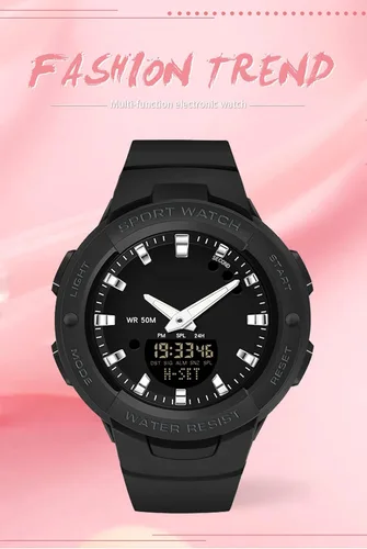 Vista 5 de findtime Relojes analógicos digitales deportivos impermeables reloj de doble pantalla LED retroiluminación LED reloj de pulsera luminoso