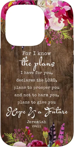 Vista 17 de for I Know The Plans I Have for You - Funda cristiana para iPhone 17 de Jeremías 29:11