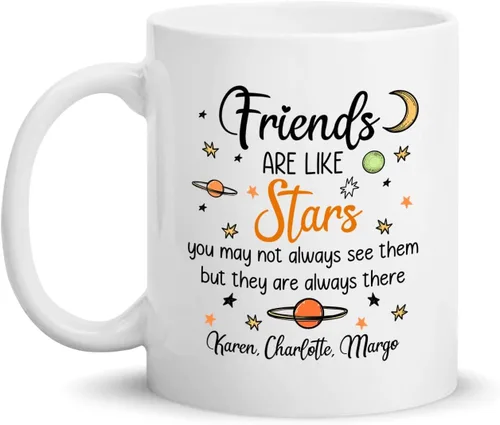 Vista 9 de Taza de cerámica personalizada con texto en inglés «Because Of You I Laugh A Little Harder Cry A Little Less And A Lot More», taza de café