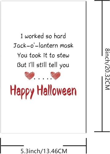 Vista 5 de Tarjeta de felicitación divertida, tarjeta de amor travieso para padres, tarjeta de Halloween humorística para novio, novia, pareja, grito