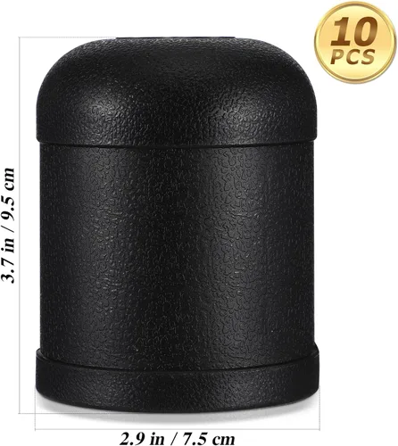 Vista 2 de 10 vasos de dados de piel sintética para juegos de dados profesionales, tazas de coctelera para fiestas, juego de bolsas de dados apilables, vasos