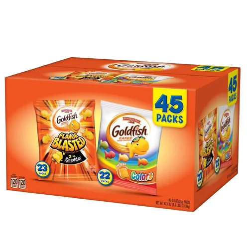 Vista 6 de Pepperidge Farm Goldfish Baked Snack Crackers, queso cheddar, 1 onza, paquete de 60