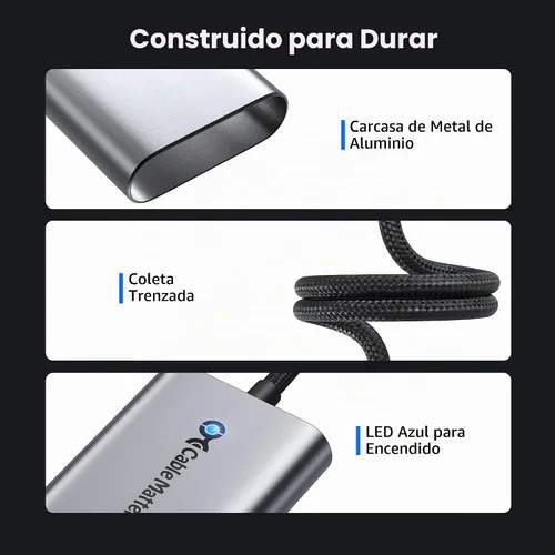 Vista 5 de Cable Matters Adaptador USB C a Ethernet de 5 Gb con carga de 140 W