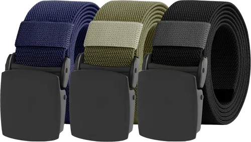 Vista 41 de UNGGJKB Men's Tactical Belt, Nylon Casual Elastic Belt, Work Belt That Can Be Cut And Adjusted