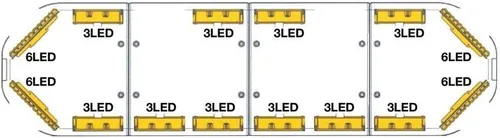 Vista 5 de Buyers Products 88930492 - Barra de luz modular LED de 49 pulgadas, 36 LED, luz estroboscópica, 8 módulos ámbar, 55 patrones de flash, accesorio