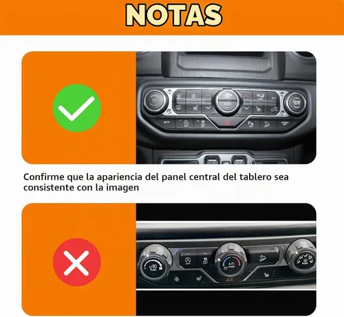 Vista 2 de RT-TCZ para Wrangler JL Cubierta de interruptor de aire acondicionado centro del tablero Trim Marco Azul bebé para Jeep Wrangler JL JLU Gladiator JT