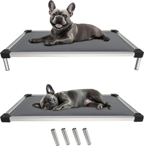 Vista 14 de FXW TitanNest Cama Elevada para Perros a Prueba de Masticación, Catre Elevado para Uso en Interiores/Exteriores/Camping, Cama Acolchada