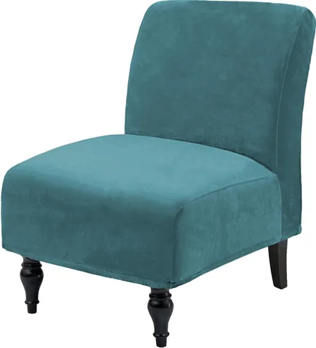 Vista 14 de Fundas decorativas de terciopelo para sillas sin brazos, de alta elasticidad, protector de muebles extraíble para sala de estar, comedor, hotel