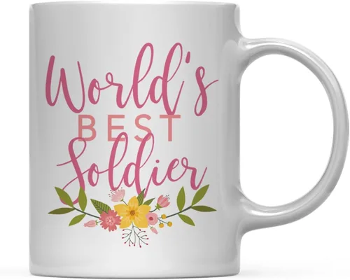 Vista 37 de Andaz Press Taza de café de 11 oz, regalo de broma de la mejor abbuela del mundo, diseño floral, paquete de 1