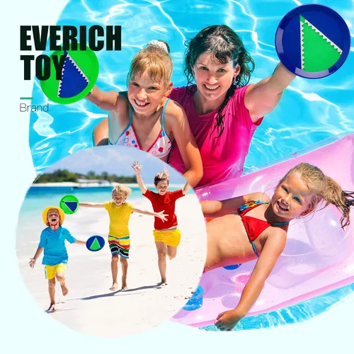 Vista 6 de EVERICH - Juego de pelota de lanzamiento y captura mejorado, juegos para interiores y exteriores para niños de 3 a 12 años, juguete de agua