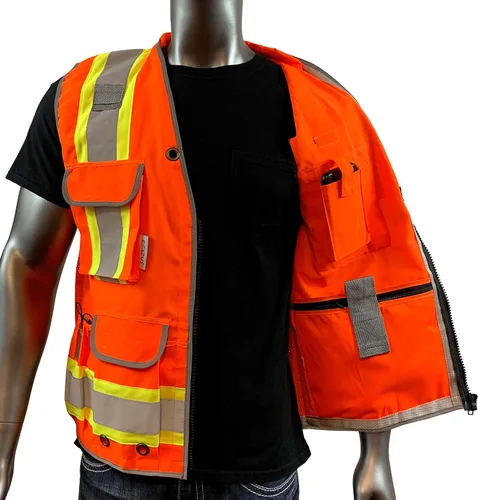 Vista 4 de VERO1992 Class 2 Heavy Woven Two Tone Engineer Hi Viz