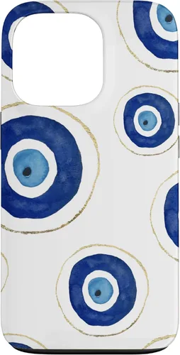 Vista 10 de Funda para teléfono con diseño de amuleto contra el mal de ojo, color blanco para iPhone 17