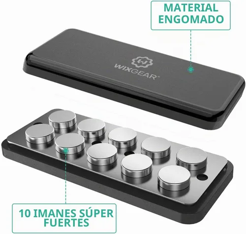 Vista 9 de Soporte de auto para teléfono magnético WizGear, soporte de montaje magnético para tablero de auto, plano rectangular, para teléfonos celulares