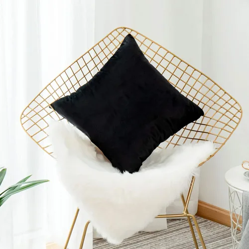 Vista 13 de Home Brilliant Fundas de almohada de primavera de 18x18 pulgadas, fundas de almohada de terciopelo, fundas de almohada cuadradas decorativas sólidas