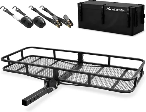Vista 13 de Canasta de carga plegable de ARKSEN, receptor de enganche de 2", 60" de ancho