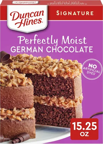 Vista 8 de Duncan Hines Mezcla para Pastel de Chocolate Alemán, Horneado Festivo, 15.25 oz.