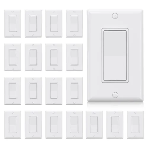 Vista 14 de ELEGRP Interruptor de Luz Decorativo de 3 Vías, 15 Amperios, 120-277 Voltios, Reemplazo de Interruptor de Pared con Paleta Basculante de CA