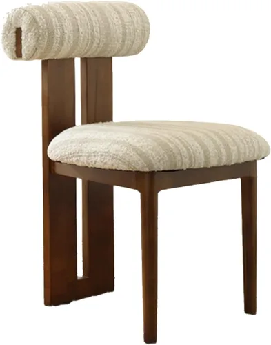Vista 14 de Juego de sillas de comedor de madera, sillas de comedor tapizadas, silla de cocina con patas de silla de madera maciza, para restaurantes, salas