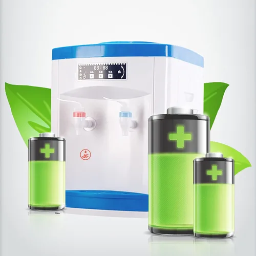 Vista 5 de Dispensador de enfriador de agua de carga superior, dispensador eléctrico de agua fría caliente de escritorio de 5 galones, agua hirviendo con Azul