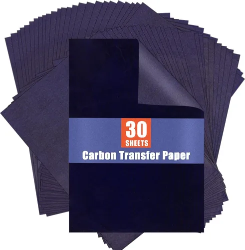 Vista 10 de PSLER Papel de carbón negro para trazado - 30 piezas de papel