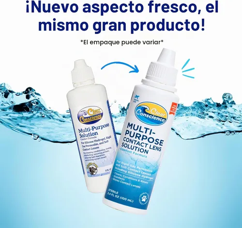 Vista 7 de Clear Conscience Solución multiusos para lentes de contacto, 3 onzas