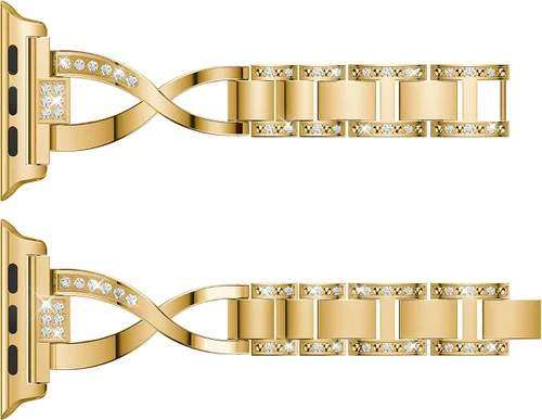 Vista 3 de Adjustable Fashion Chain Link Bracelet Band Compatible with Apple Watch