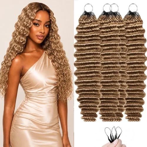 Vista 56 de Human Braiding Hair for Boho Braids 20inch Curly Wave Bulk Bundles 1B (A)1B
