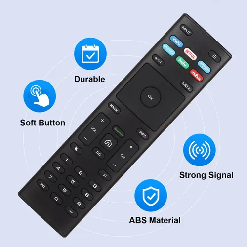 Vista 2 de 2 paquetes XRT136 reemplazados de control remoto sin reloj para VIZIO Smart TV D-Series M-Series P-Series V con VUDU Netflix PrimeVideo Xumo Hulu