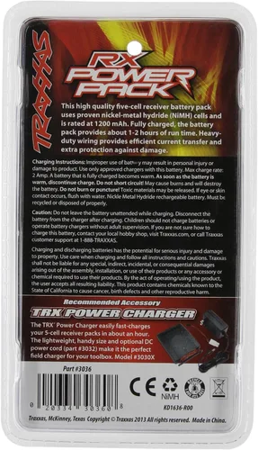Vista 2 de Traxxas 3036 NiMH 5-Cell 6V 1100mAh Batería del receptor (paquete plano)