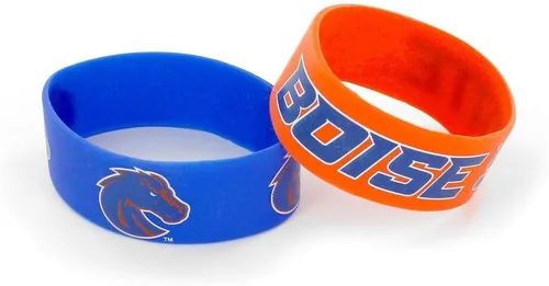 Vista 24 de aminco NCAA - Juego de pulseras de goma de silicona para niños, paquete de 2 2-Color del