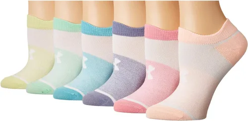 Vista 83 de Under Armour Calcetines ligeros invisibles Essential 2.0 para niños (paquete de 6)
