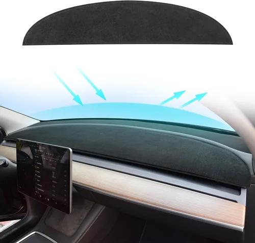 Vista 10 de MASHA - Funda para salpicadero para Tesla Model Y Juniper 2025-2026, almohadilla de salpicadero de franela compatible con el nuevo salpicadero