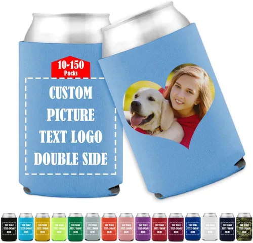 Vista 21 de Funda enfriadora de latas de cerveza personalizada Koo-zi Slim a granel, añade tu texto con imagen en una cubierta plegable de 12 onzas líquidas