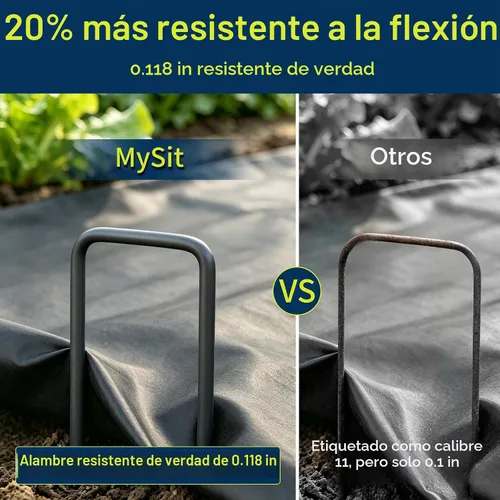 Vista 4 de Mysit Grapas de paisaje de 6 pulgadas de calibre 11, estacas de jardín