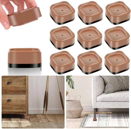 Vista 67 de Paquete de 12 elevadores de muebles de 1, 2 o 3 pulgadas, elevadores de cama ajustables resistentes para mesa, escritorio, sofá, silla, gabinete