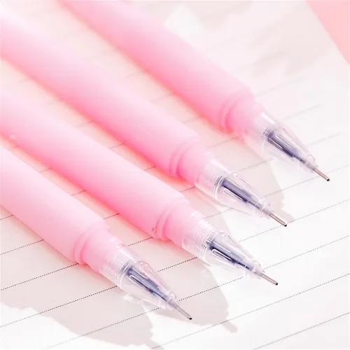 Vista 6 de YYaaloa 12 bolígrafos de tinta de gel con flores rosas lindas, bolígrafos de 0,5 mm de tinta negra, divertidos bolígrafos kawaii a granel