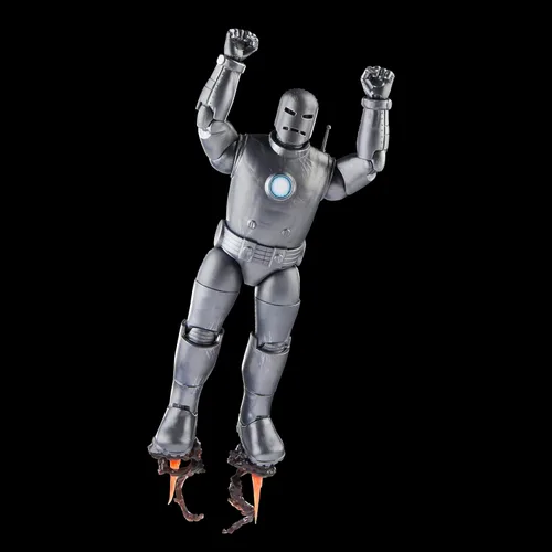 Vista 5 de Serie Marvel Legends Iron Man (Modelo 01) Avengers 60º Aniversario - Figura de acción coleccionable de 6 pulgadas, 6 accesorios