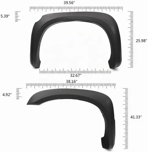 Vista 3 de PIT66 Guardabarros, compatibles con modelos Dodge Dakota Crew Cab 2005-2011 compatibles con Ram Dakota Crew Cab Pickup 2011 Smooth Matte Wheel