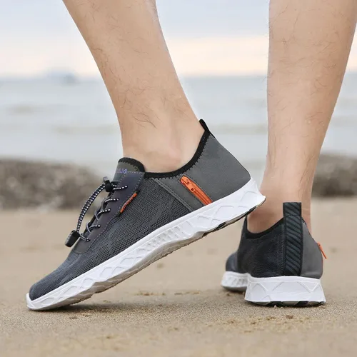 Vista 5 de Whatseaso Zapatos acuáticos para mujeres y hombres, ligeros, de secado rápido, para playa, adultos, zapatos deportivos para natación, surf, piscina