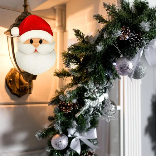 Vista 2 de Mudder Cubiertas de luz de porche de Navidad, decoración al aire libre, gnomo, cubiertas de luz de Navidad para porche, garaje, puerta delantera