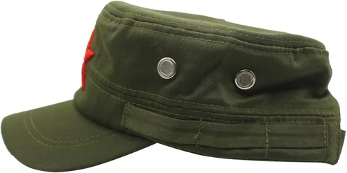Vista 3 de COOLSOME Vintage Fatigue Red Star Mao Army Sombrero militar