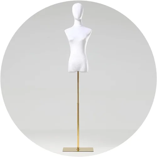 Vista 9 de Stylish Black Female Mannequin Torso with Head - Armless Size M Dress Form on Sturdy Metal Stand for Clothing Store Display, Perfect for Fashion