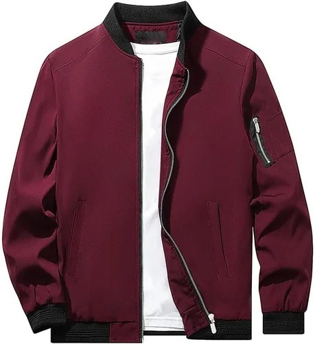 Vista 10 de Sandbank - Chaqueta ligera y entallada para hombre, estilo piloto militar, de tejido Softshell, bomber