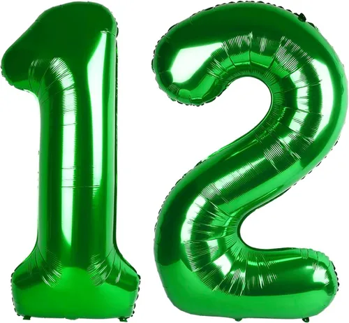 Vista 113 de Globos con números de 40 pulgadas, color negro, para decoraciones de cumpleaños de 10 a 100 años Jumbo 40In & Vibrant Color, With Hanging Holes