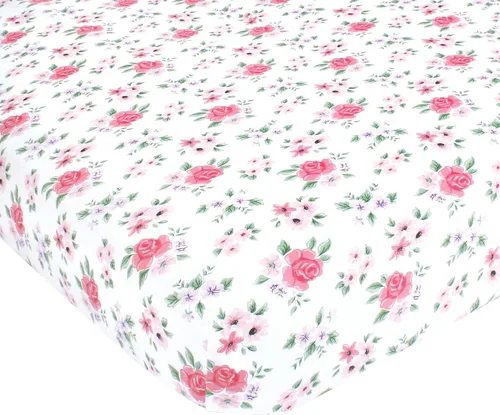 Vista 5 de Hudson Baby Sábana bajera ajustable unisex de algodón para cuna, avión, talla única