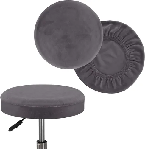 Vista 13 de Turquoize Paquete de 2 Fundas para Taburetes de Bar Fundas Redondas para Taburetes con Bandas Elásticas Fundas de Asiento de Taburete de Bar Funda