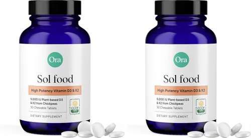 Vista 12 de Ora Organic Vitamina D3 5000IU + K2 – Vitamina D vegana de liquen y K2 de garbanzos para la salud ósea, apoyo inmunológico y estado de ánimo, máxima