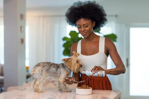Vista 2 de Suplemento líquido Shed-X para perros, 8oz – 100% natural – Ayuda a reducir la muda de pelo en perros, aceite de pescado para perros que apoya