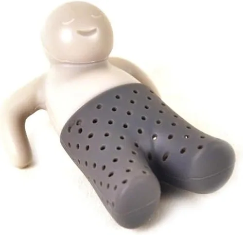 Vista 8 de Genuine Fred, BREW BUNNY, infusor de té reutilizable de silicona con forma de conejo, gris, divertido regalo para amantes del té, ingenioso gadget